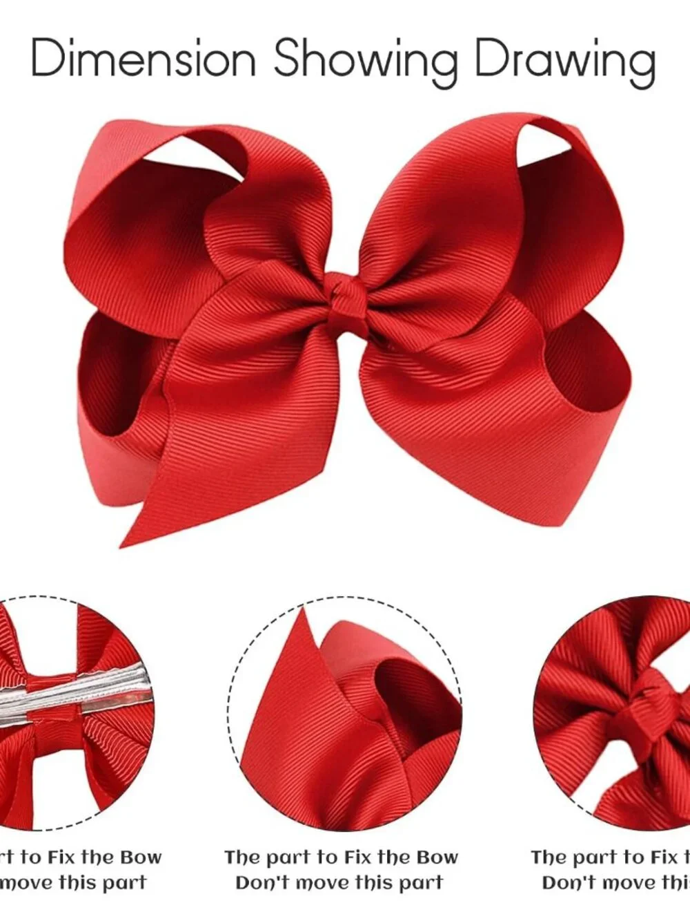 30PCS Big 6 Inch Hair Bows for Girls Grosgrain Ribbon Toddler Hair Accessories w